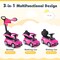 Kids 3-in-1 Push Car with Canopy and Engine Sounds for Fun Riding